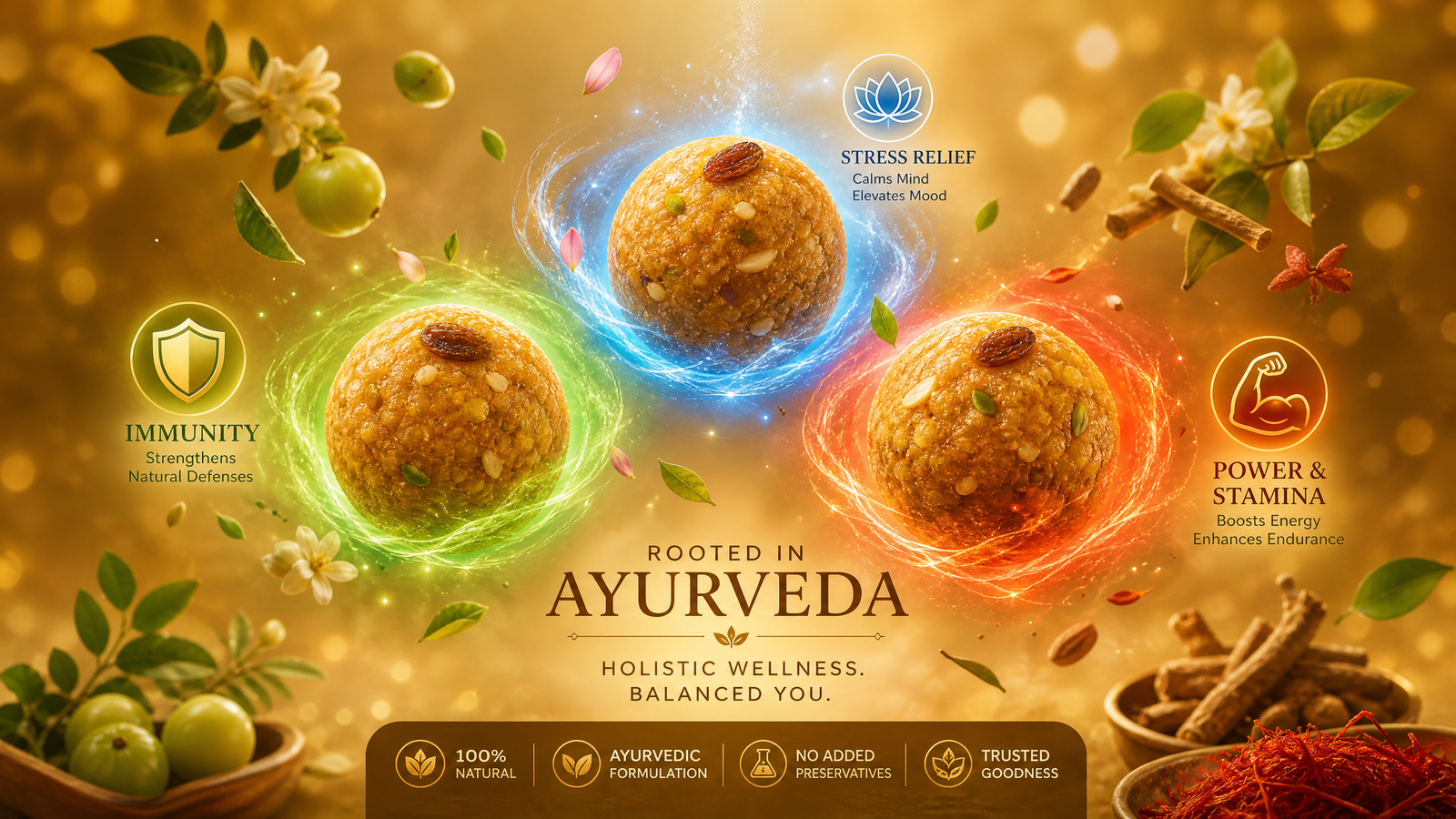 Ojas Laddoo Health Benefits - Immunity, Stress Relief, Power and Stamina